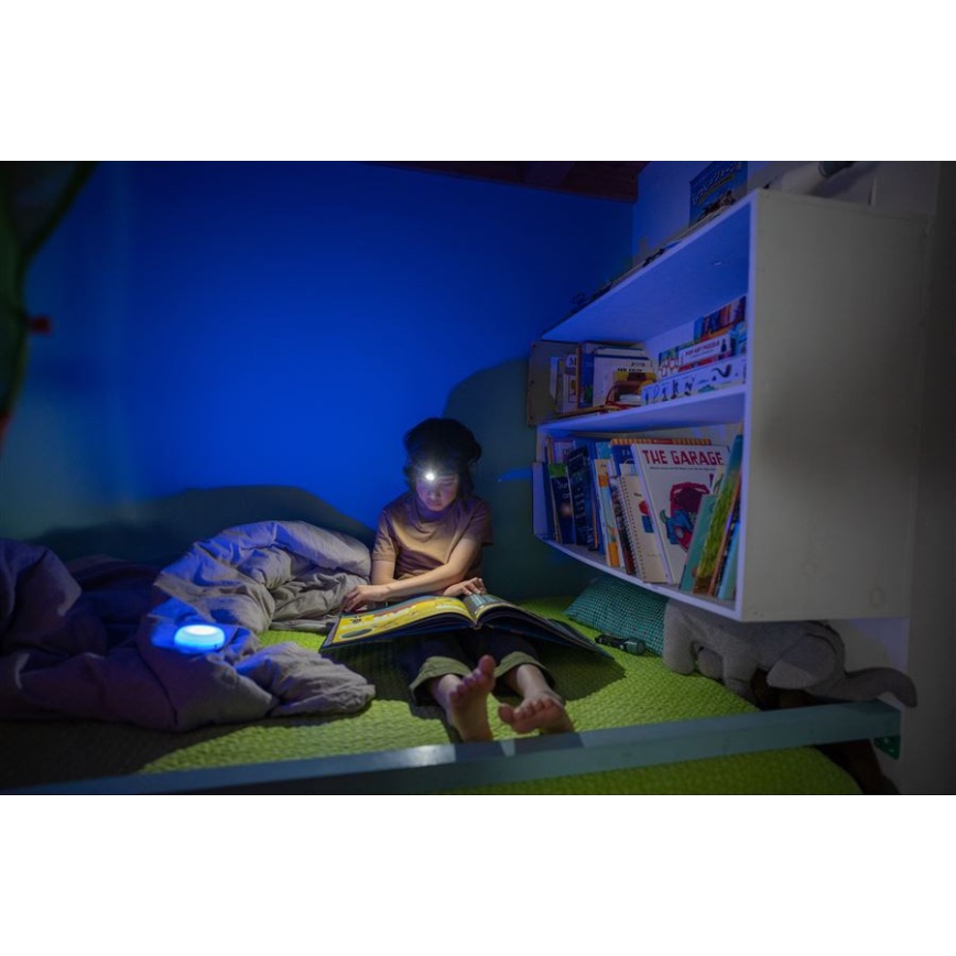 Ledlenser KIDCAMP6 RAINBOW - Ρυθμιζόμενη φορητή λάμπα LED/3xAAA IP44 μπλε