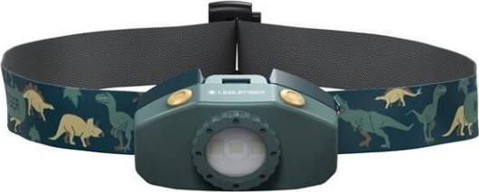 Ledlenser KIDLED2 DINO - Ρυθμιζόμενος παιδικός κεφαλοφάνος LED/1xAAA, IPX4, 40 lm, 20 ώρες, πράσινο