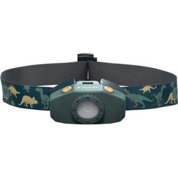 Ledlenser KIDLED2 DINO - Ρυθμιζόμενος παιδικός κεφαλοφάνος LED/1xAAA, IPX4, 40 lm, 20 ώρες, πράσινο