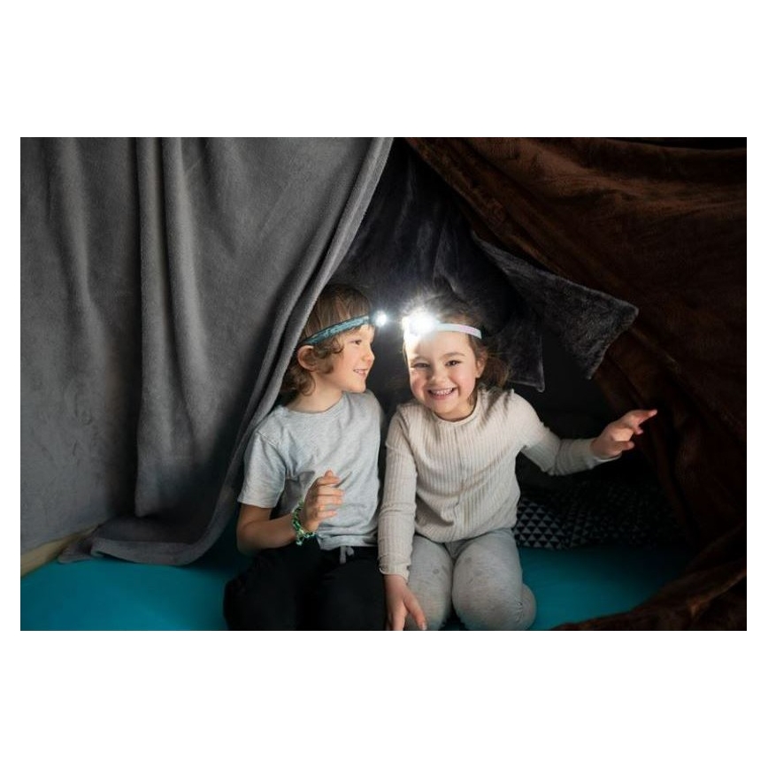 Ledlenser KIDLED2 RAINBOW - Ρυθμιζόμενος παιδικός φακός κεφαλής LED LED/1xAAA IPX4 40 lm 20h μωβ