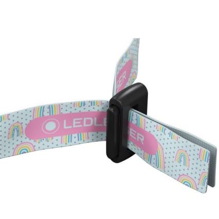 Ledlenser KIDLED2 RAINBOW - Ρυθμιζόμενος παιδικός φακός κεφαλής LED LED/1xAAA IPX4 40 lm 20h μωβ