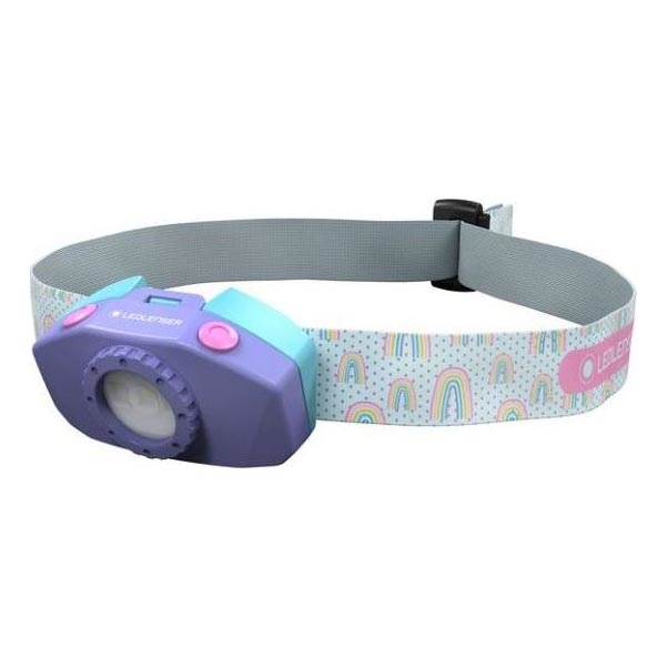 Ledlenser KIDLED2 RAINBOW - Ρυθμιζόμενος παιδικός φακός κεφαλής LED LED/1xAAA IPX4 40 lm 20h μωβ