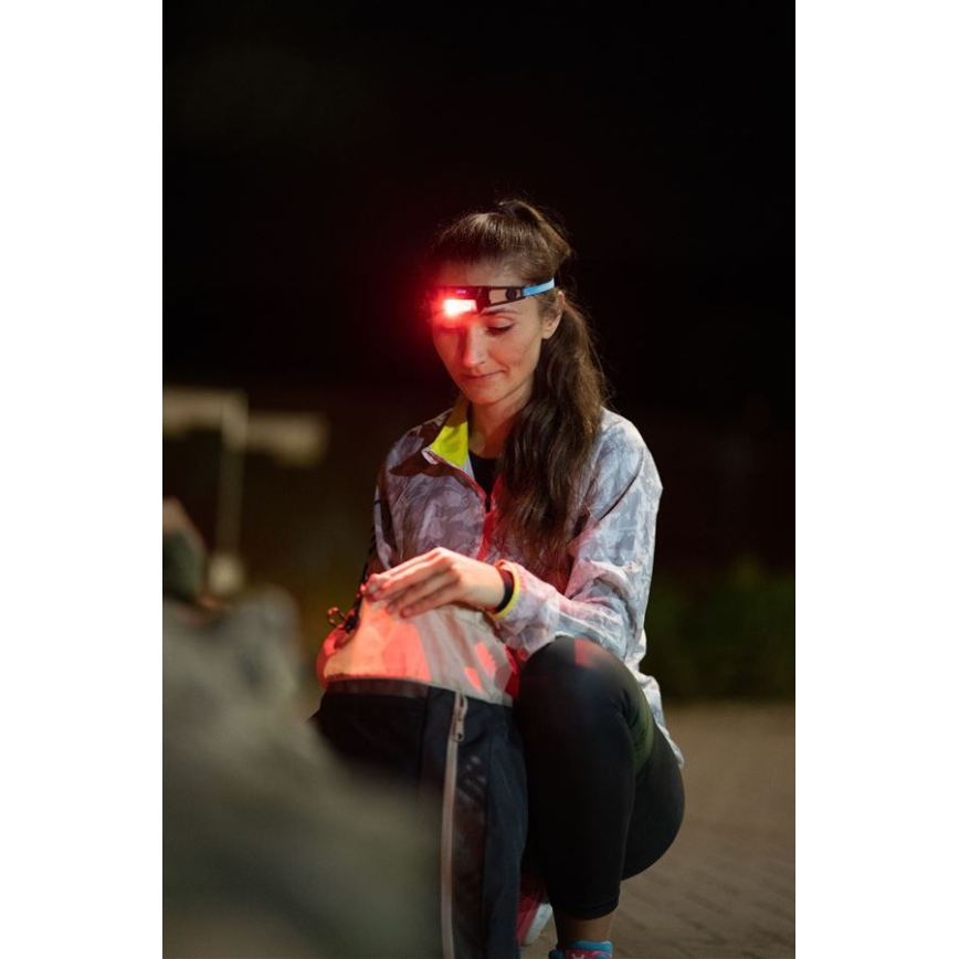 Ledlenser NEO1R - Επαναφορτιζόμενος φακός κεφαλής LED με ρυθμιζόμενη φωτεινότητα, 730 mAh, IP67, 250 lm, 15 h, μπλε