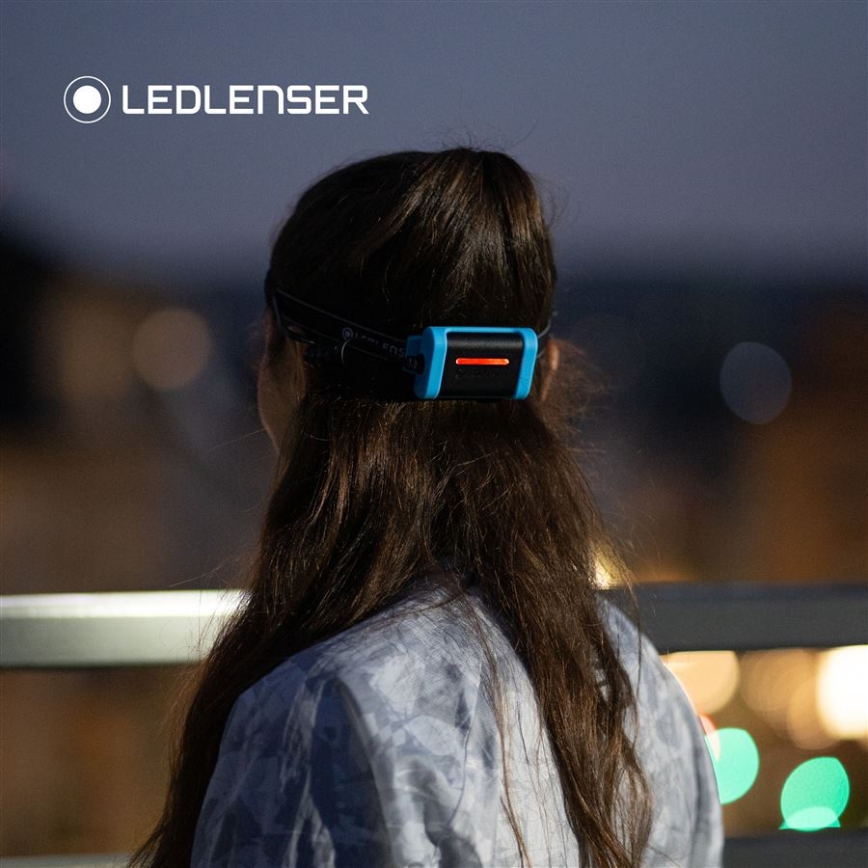 Ledlenser NEO3 - Φακός κεφαλής LED με ρύθμιση φωτεινότητας, 3xAAA, IP54, 400 lm, 20 h, μπλε