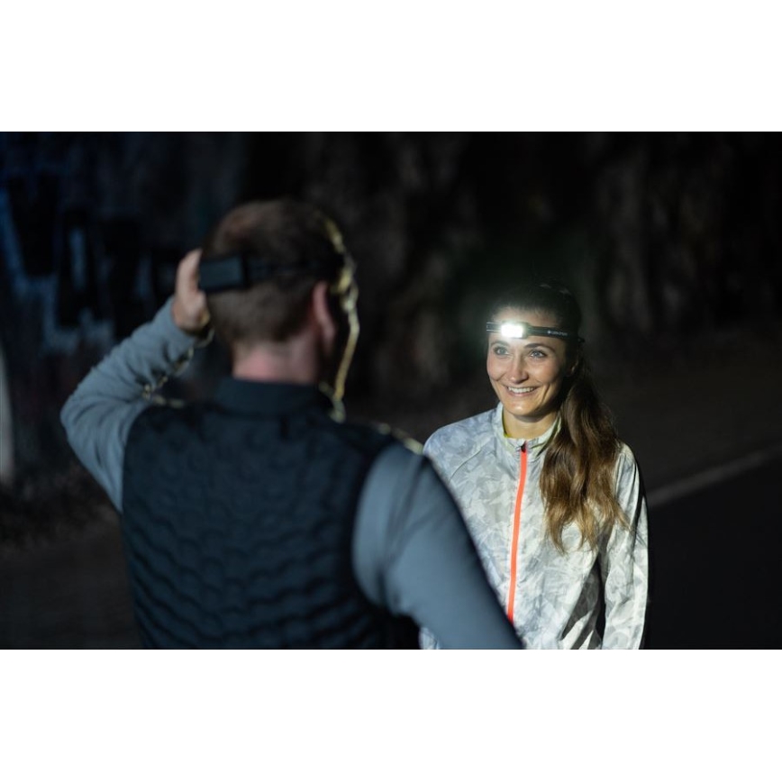 Ledlenser NEO5R - Ρυθμιζόμενος επαναφορτιζόμενος LED φακός κεφαλής LED/1800 mAh IP54 600 lm 35 ώρες μαύρο/λευκό