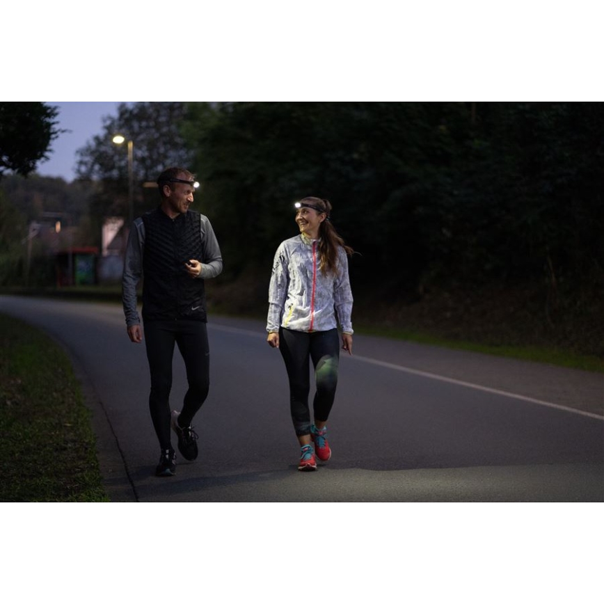 Ledlenser NEO5R - Ρυθμιζόμενος επαναφορτιζόμενος LED φακός κεφαλής LED/1800 mAh IP54 600 lm 35 ώρες μαύρο/λευκό