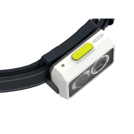 Ledlenser NEO5R - Ρυθμιζόμενος επαναφορτιζόμενος LED φακός κεφαλής LED/1800 mAh IP54 600 lm 35 ώρες μαύρο/λευκό