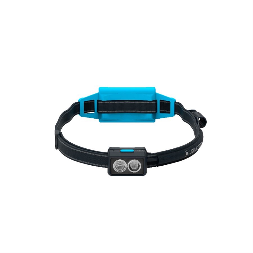 Ledlenser NEO5R - Επαναφορτιζόμενος φακός κεφαλής LED με ρυθμιζόμενη φωτεινότητα, 1800 mAh, IP54, 600 lm, 35 h, μπλε
