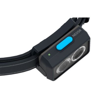 Ledlenser NEO5R - Επαναφορτιζόμενος φακός κεφαλής LED με ρυθμιζόμενη φωτεινότητα, 1800 mAh, IP54, 600 lm, 35 h, μπλε