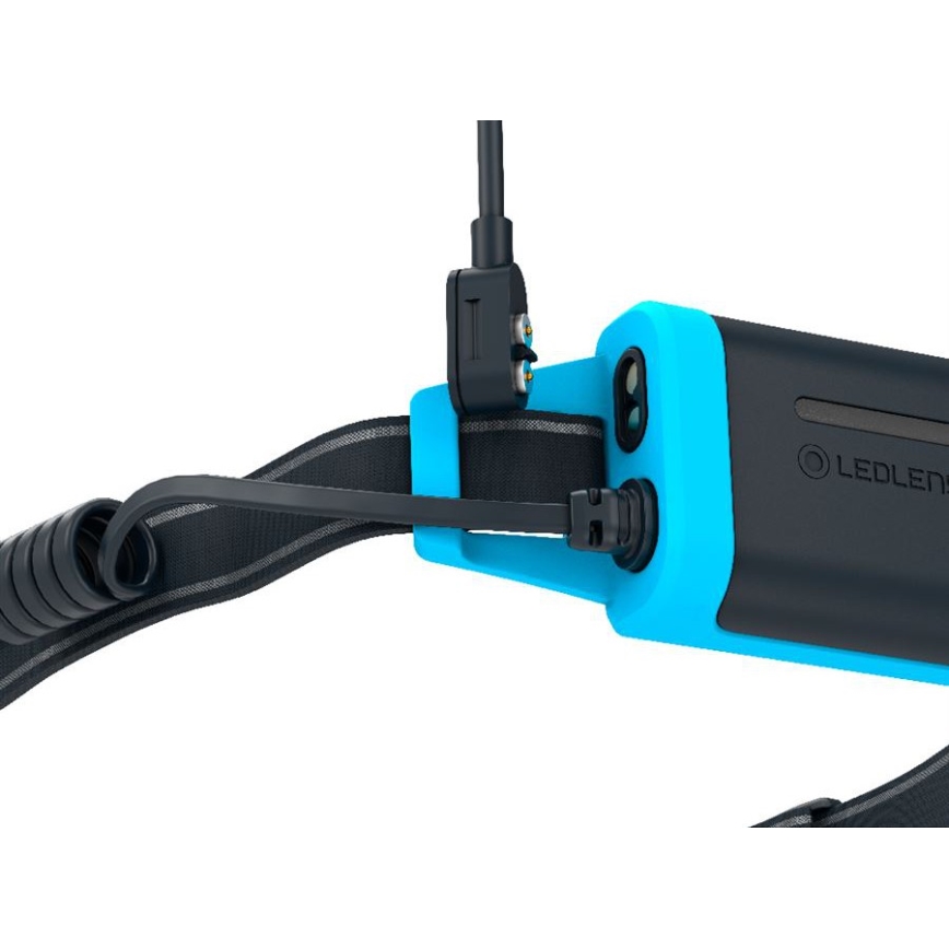 Ledlenser NEO5R - Επαναφορτιζόμενος φακός κεφαλής LED με ρυθμιζόμενη φωτεινότητα, 1800 mAh, IP54, 600 lm, 35 h, μπλε