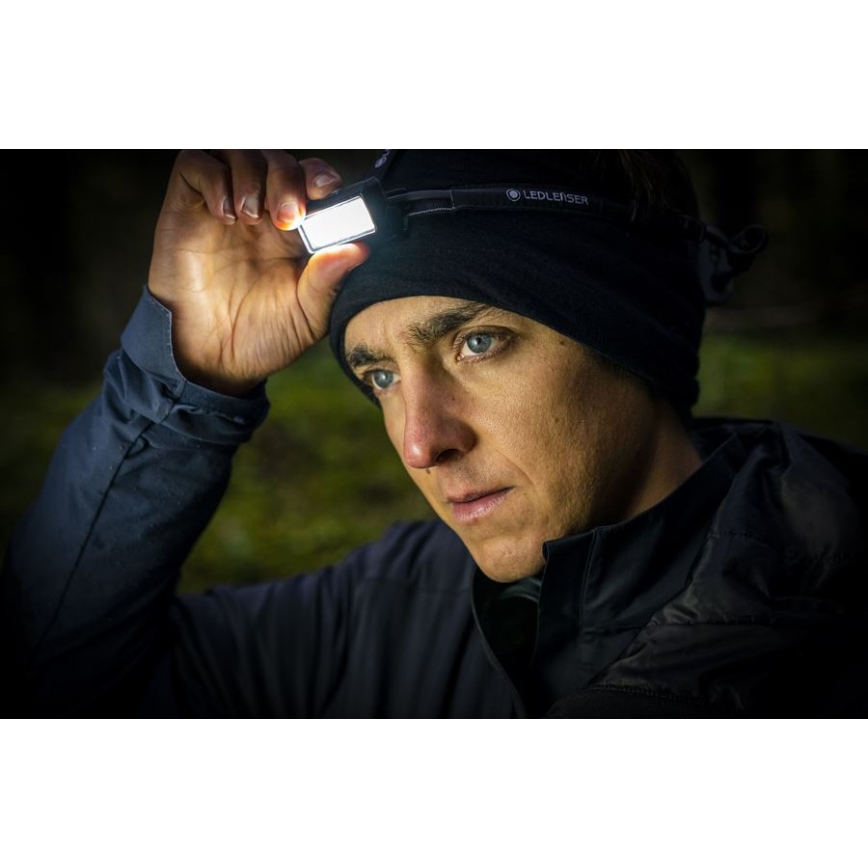 Ledlenser NEO9R - Ρυθμιζόμενος επαναφορτιζόμενος LED φακός κεφαλής, 5000 mAh, IP54, 1200 lm, 120 ώρες, μαύρο/γκρι