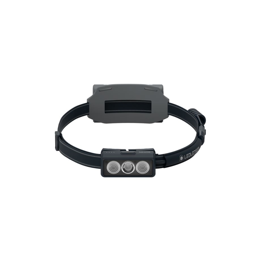 Ledlenser NEO9R - Ρυθμιζόμενος επαναφορτιζόμενος LED φακός κεφαλής, 5000 mAh, IP54, 1200 lm, 120 ώρες, μαύρο/γκρι