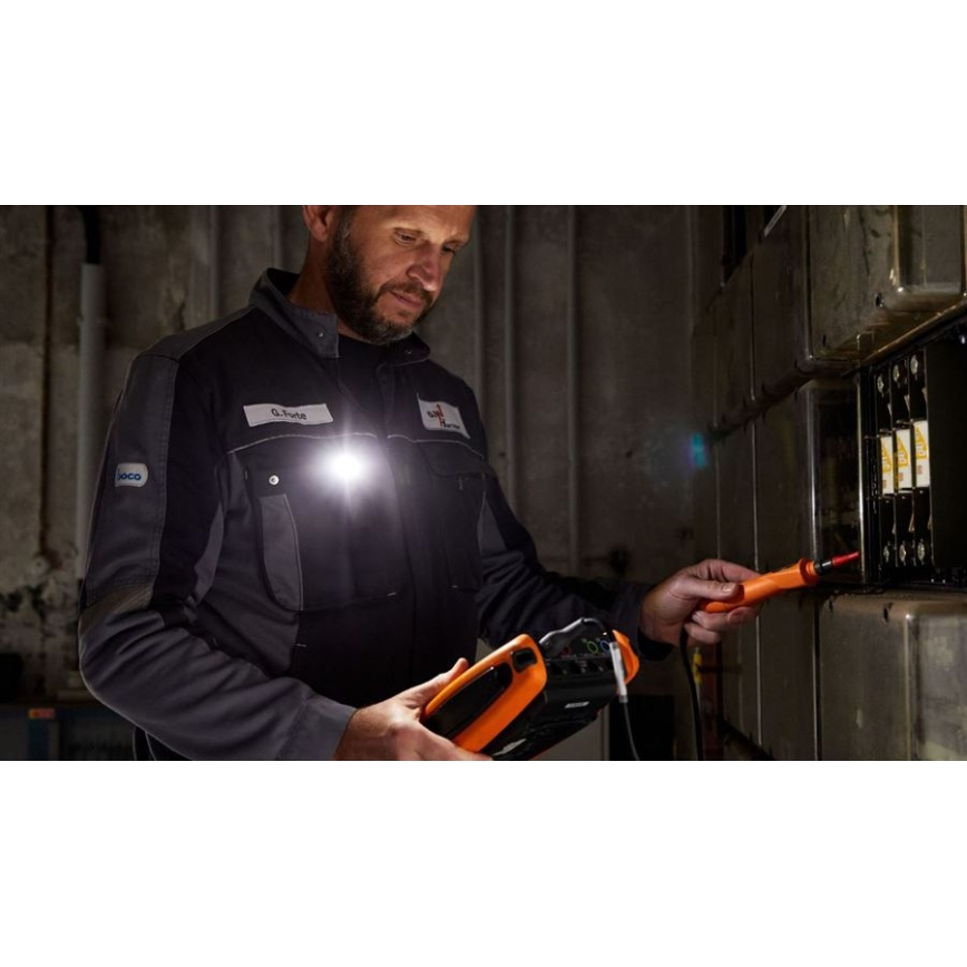 Ledlenser W1R - LED επαναφορτιζόμενος φακός εργασίας με κλιπ και ρύθμιση φωτεινότητας LED/740 mAh IP54 220 lm