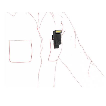Ledlenser W1R - LED επαναφορτιζόμενος φακός εργασίας με κλιπ και ρύθμιση φωτεινότητας LED/740 mAh IP54 220 lm