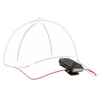 Ledlenser W1R - LED επαναφορτιζόμενος φακός εργασίας με κλιπ και ρύθμιση φωτεινότητας LED/740 mAh IP54 220 lm