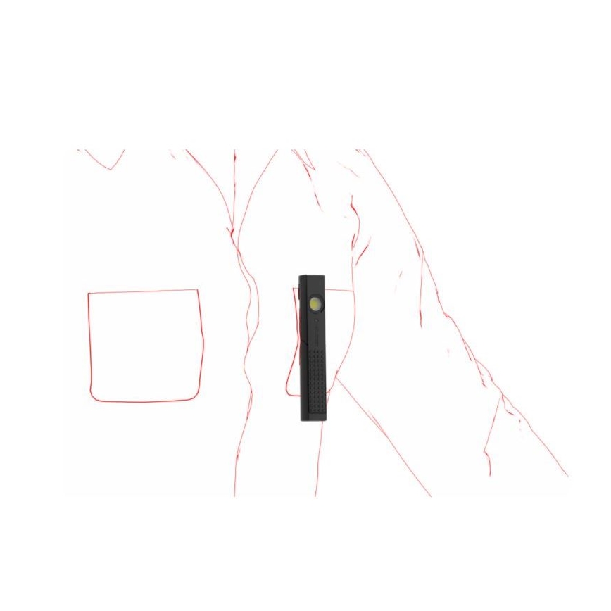 Ledlenser W4R - Ρυθμιζόμενος επαναφορτιζόμενος φακός εργασίας LED, 760 mAh, IP54, 220 lm
