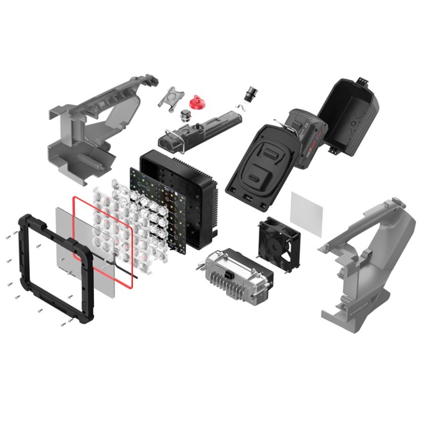 Ledlenser XP30R - Επαναφορτιζόμενος ρυθμιζόμενος φακός LED, LED/5000 mAh, IP54, 32000 lm, 16 h, γκρι