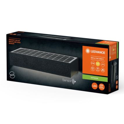 Ledvance - LED ηλιακό φωτιστικό τοίχου με αισθητήρα κίνησης και λυκόφωτος ENDURA SOLAR LED/6W/4,2V 3000 mAh IP65
