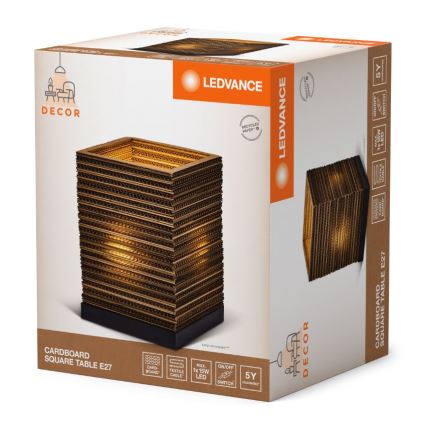 Ledvance - Eπιτραπέζιο φωτιστικό DECOR CARDBOARD 1xE27/15W/230V 20x20 cm