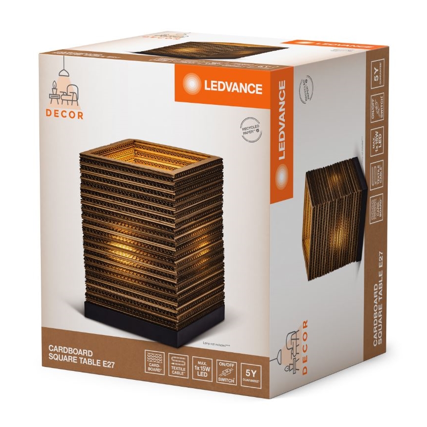 Ledvance - Eπιτραπέζιο φωτιστικό DECOR CARDBOARD 1xE27/15W/230V 20x20 cm