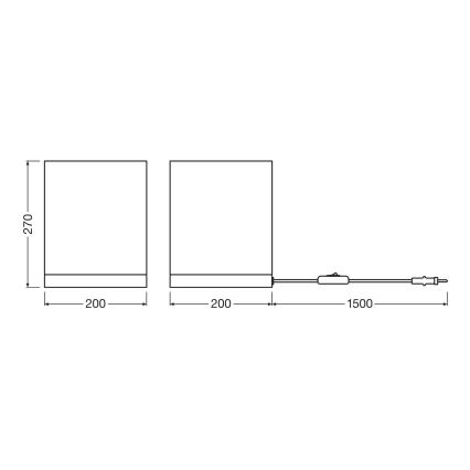 Ledvance - Eπιτραπέζιο φωτιστικό DECOR CARDBOARD 1xE27/15W/230V 20x20 cm