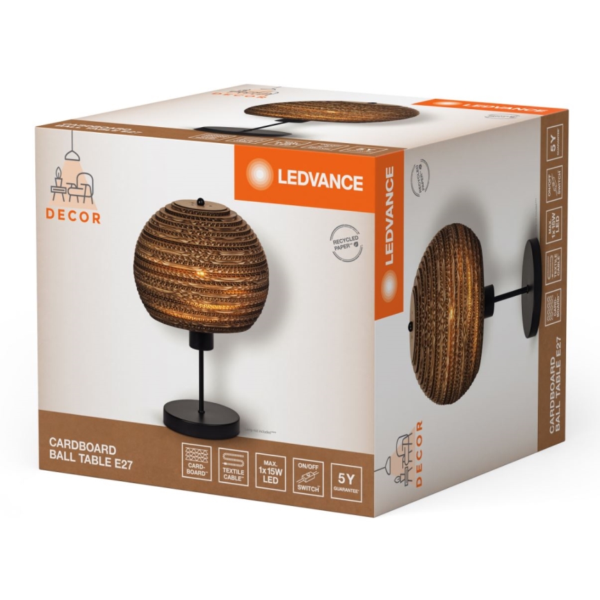 Ledvance - Eπιτραπέζιο φωτιστικό DECOR CARDBOARD 1xE27/15W/230V διάμετρος 26 cm