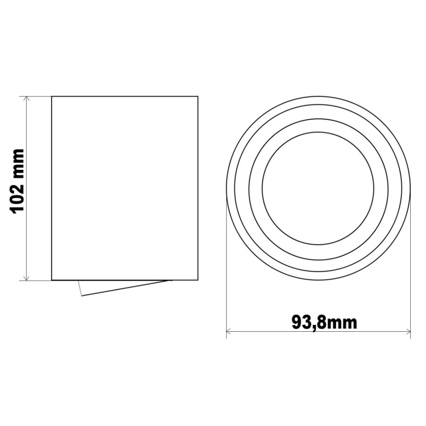 Ledvance - Φωτιστικό σποτ TUBA 1xGU10/50W/230V