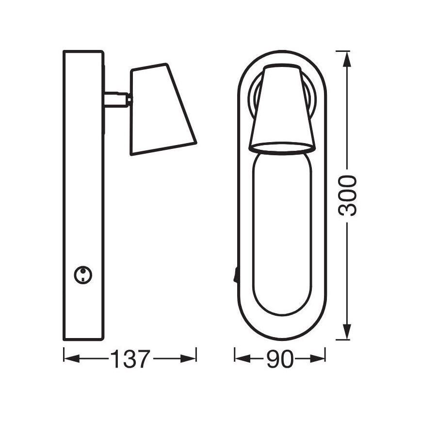 Ledvance - Φωτιστικό σποτ τοίχου LED DECOR NEPTUNE LED/13W/230V