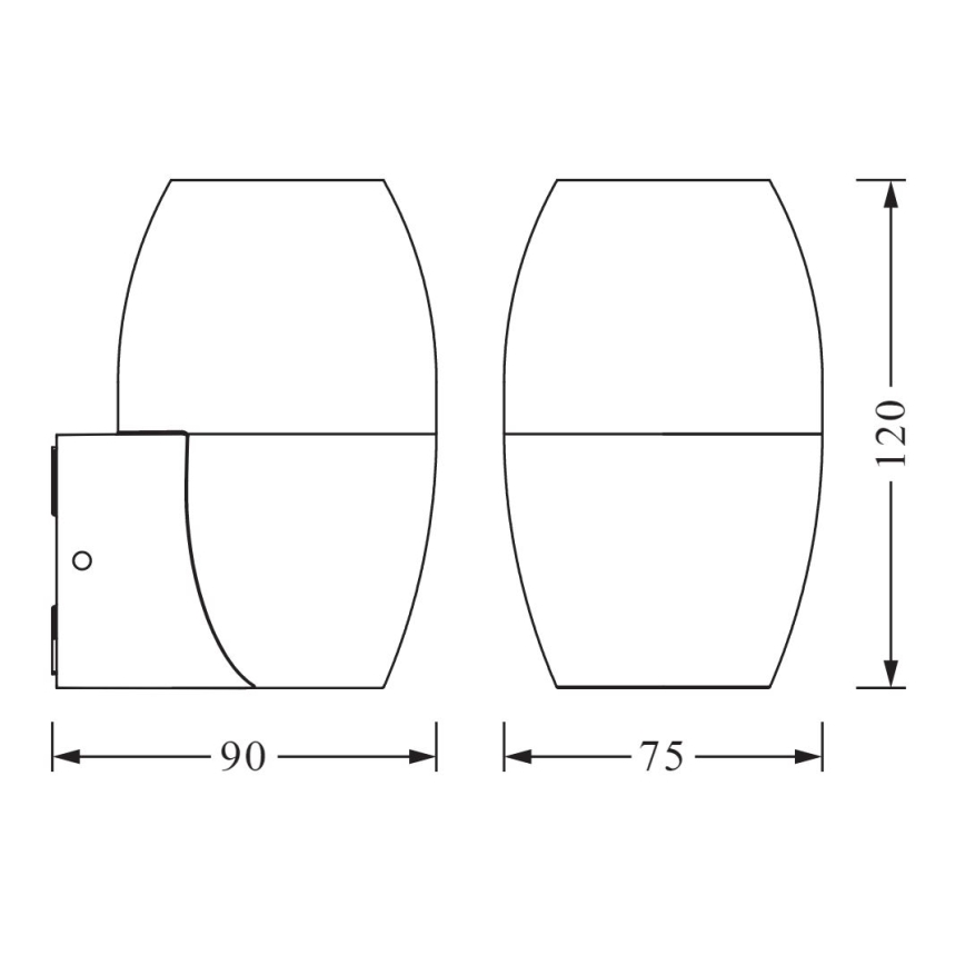 Ledvance - Φωτιστικό τοίχου εξωτερικού χώρου CANNON 1xGU10/35W/230V IP44