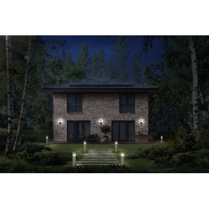 Ledvance - Φωτιστικό τοίχου εξωτερικού χώρου με αισθητήρα EBRO 1xE27/20W/230V IP44