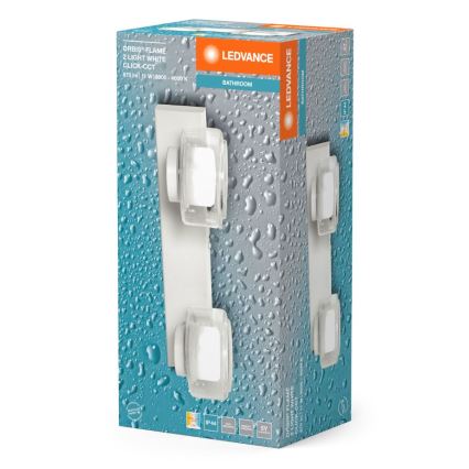 Ledvance - Φωτιστικό τοίχου μπάνιου LED ORBIS FLAME 2xLED/5,5W/230V 3000/4000K IP44 λευκό