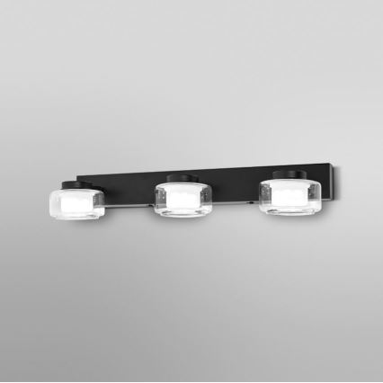 Ledvance - Φωτιστικό τοίχου μπάνιου LED ORBIS FLAME 3xLED/5,5W/230V 3000/4000K IP44 μαύρο