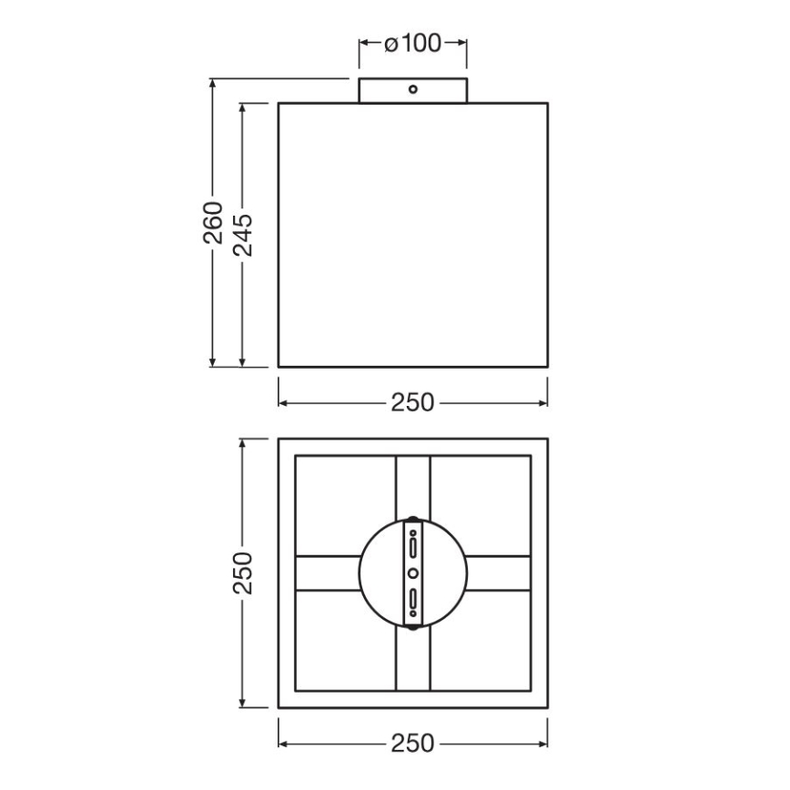 Ledvance - Φωτιστικό οροφής DECOR CARDBOARD 1xE27/15W/230V 25x25 cm