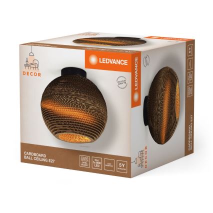 Ledvance - Φωτιστικό οροφής DECOR CARDBOARD 1xE27/15W/230V διάμετρος 26 cm
