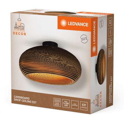 Ledvance - Φωτιστικό οροφής DECOR CARDBOARD 1xE27/15W/230V διάμετρος 40 cm