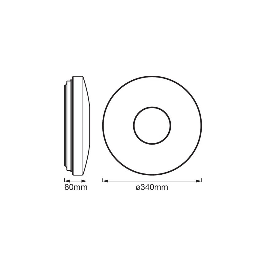 Ledvance - LED RGBW  Φωτιστικό dimmer SMART+ KITE LED/18W/230V 3000K-6500K Wi-Fi