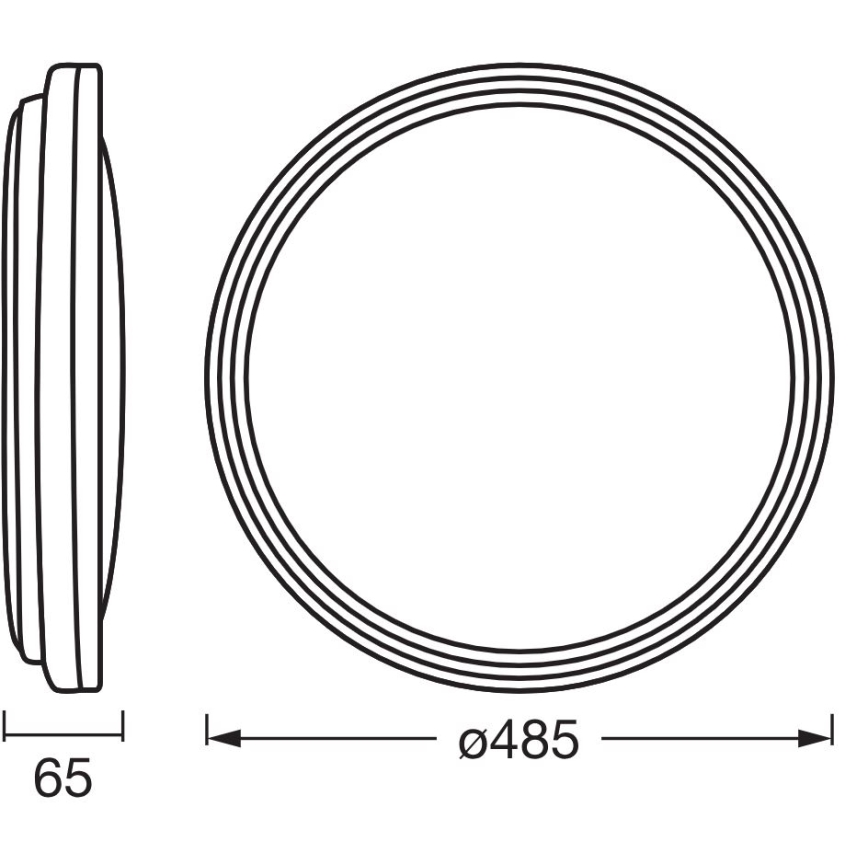 Ledvance - Φωτιστικό οροφής LED ORBIS HELMAN LED/36W/230V διάμετρος 48,5 cm ασημί