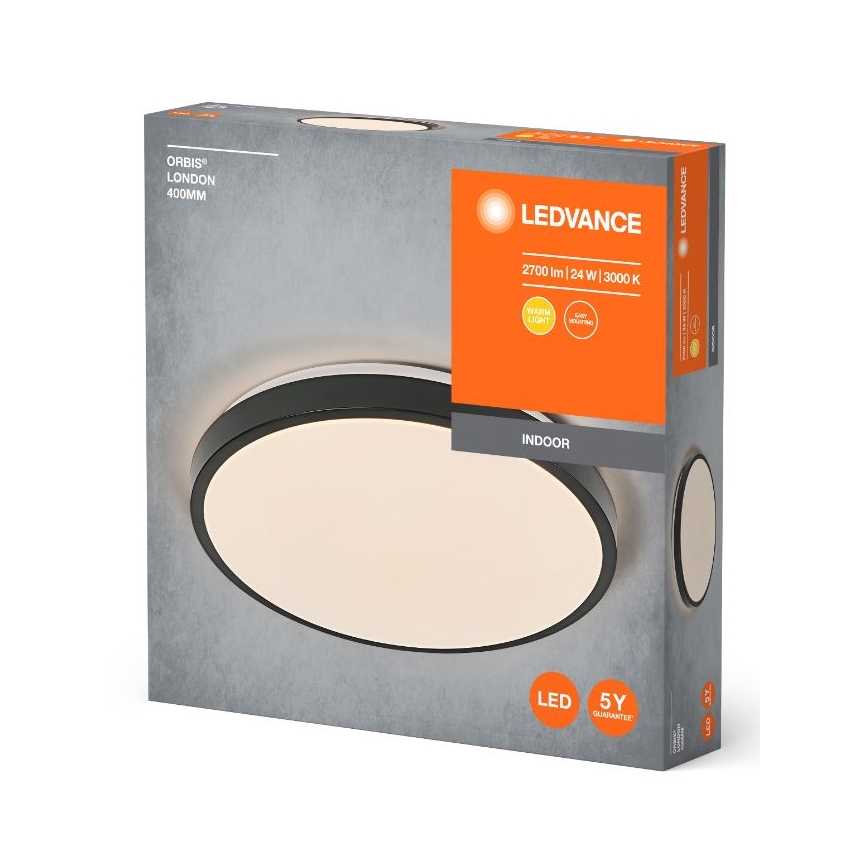 Ledvance - Φωτιστικό οροφής LED ORBIS LONDON LED/24W/230V μαύρο