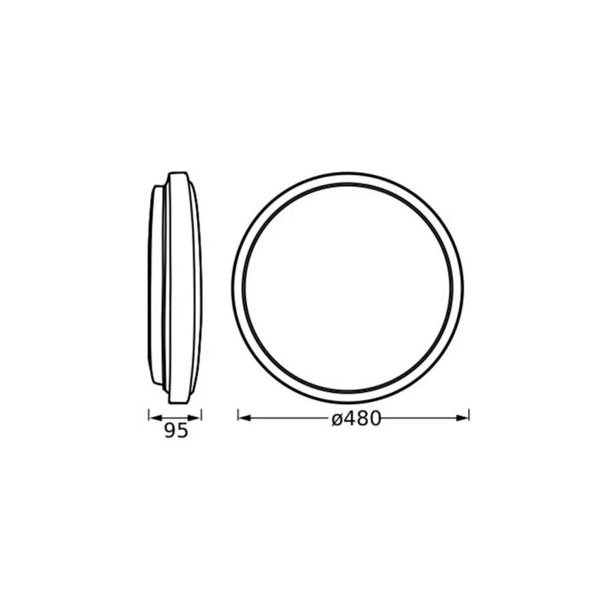 Ledvance - Φωτιστικό οροφής LED ORBIS LONDON LED/36W/230V μαύρο