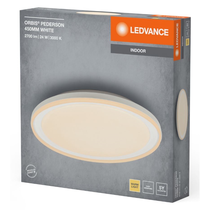 Ledvance - Φωτιστικό οροφής LED ORBIS PEDERSON LED/24W/230V διάμετρος 45 cm λευκό