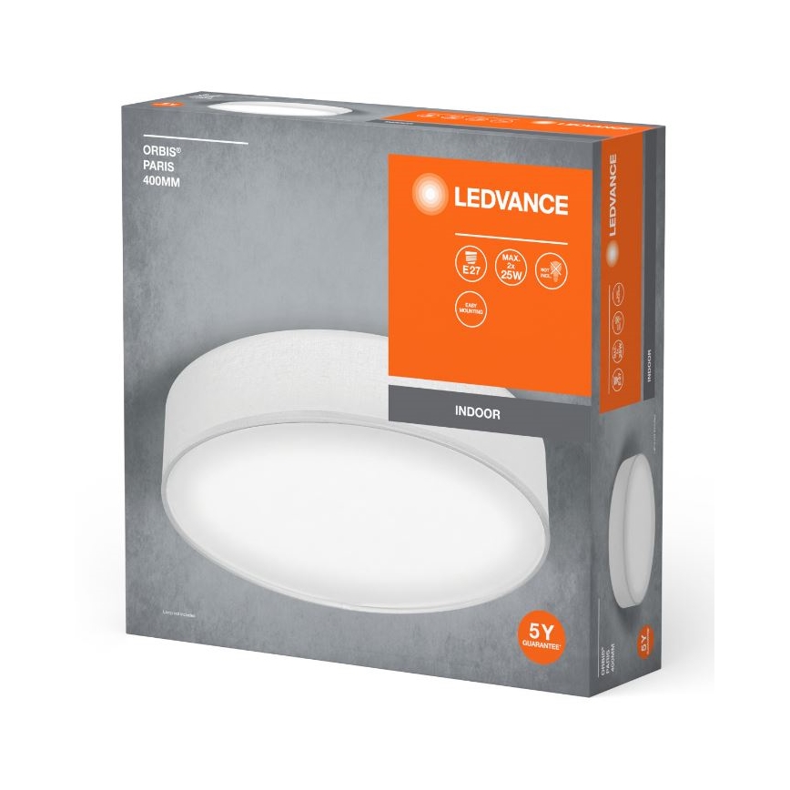 Ledvance - Φωτιστικό οροφής ORBIS ΠΑΡΙΣΙ 2xE27/25W/230V λευκό