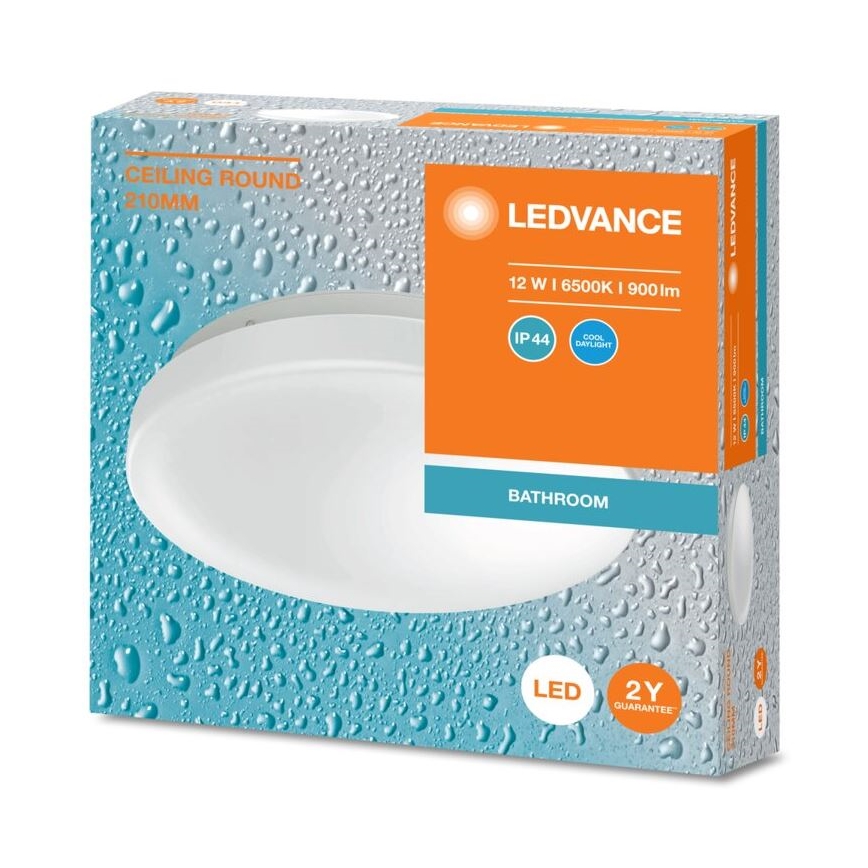 Ledvance - Φωτιστικό οροφής μπάνιου LED CEILING ROUND LED/12W/230V 6500K IP44