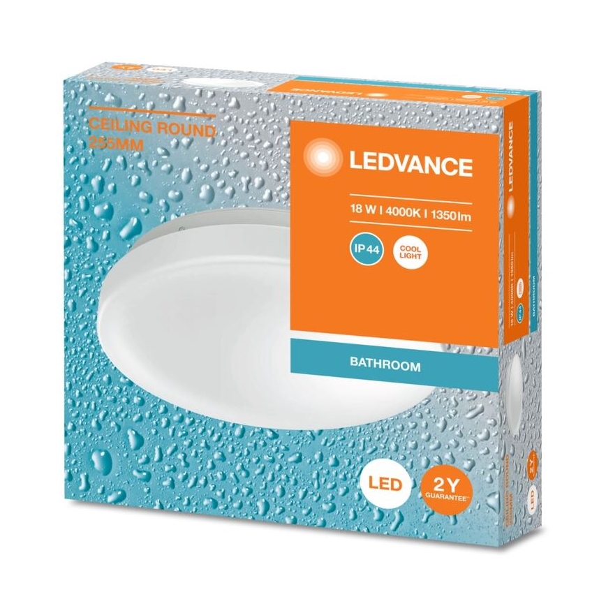 Ledvance - Φωτιστικό οροφής μπάνιου LED CEILING ROUND LED/18W/230V 4000K IP44