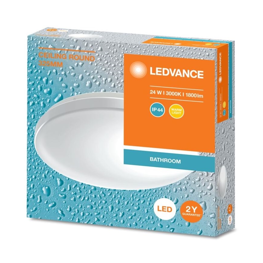 Ledvance - Φωτιστικό οροφής μπάνιου LED CEILING ROUND LED/24W/230V 3000K IP44