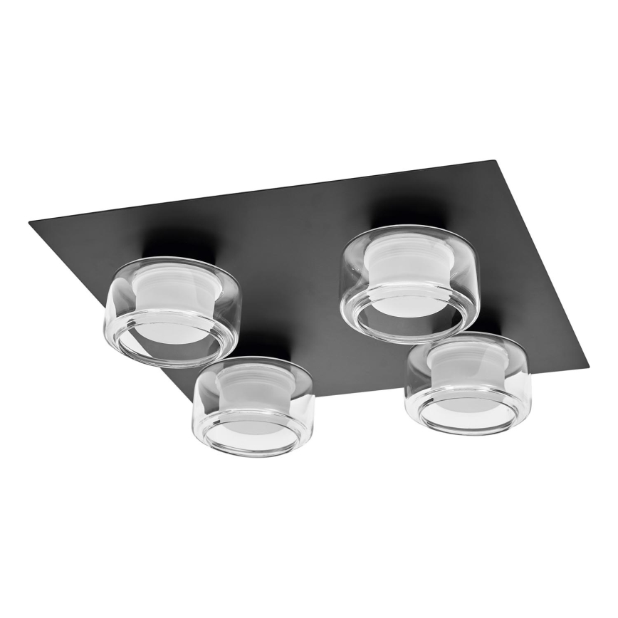 Ledvance - Φωτιστικό οροφής μπάνιου LED ORBIS FLAME 4xLED/5,5W/230V 3000/4000K IP44 μαύρο