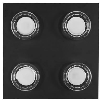 Ledvance - Φωτιστικό οροφής μπάνιου LED ORBIS FLAME 4xLED/5,5W/230V 3000/4000K IP44 μαύρο