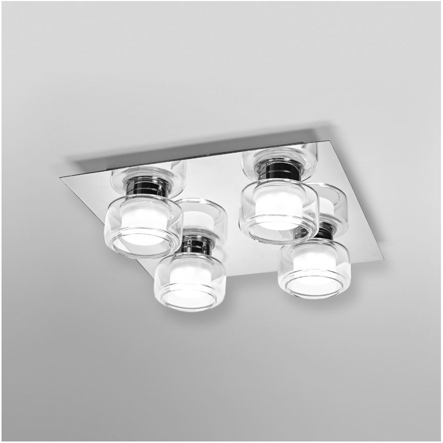 Ledvance - Φωτιστικό οροφής μπάνιου LED ORBIS FLAME 4xLED/5,5W/230V 3000/4000K IP44 χρώμιο