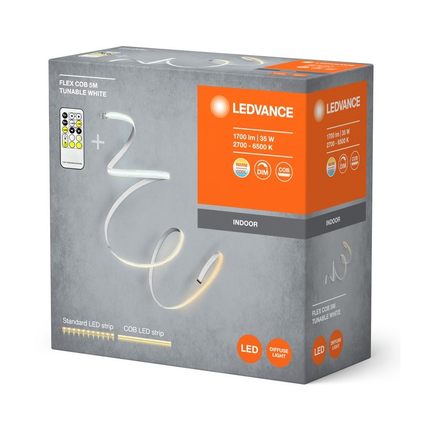 Ledvance - Φωτοταινία dimming LED FLEX COB 5m LED/35W/230V 2700-6500K + τηλεχειριστήριο