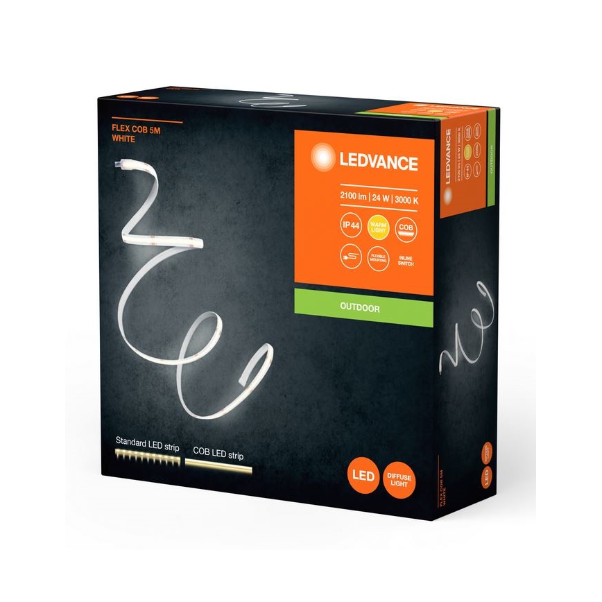 Ledvance - Φωτοταινία εξωτερικού χώρου LED FLEX COB 5m LED/24W/230V IP44