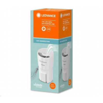Ledvance - Φορητός καθαριστής αέρα με φίλτρο HEPA PURIFIER UVC/4,5W/5V USB